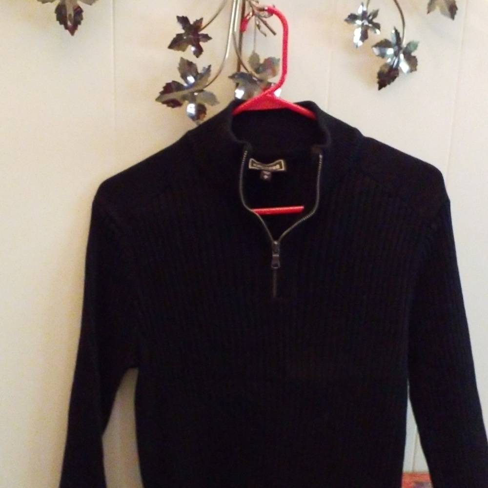 Express black half zip sweater
